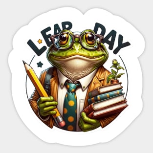 Leap Day For Teacher frog lovers Sticker